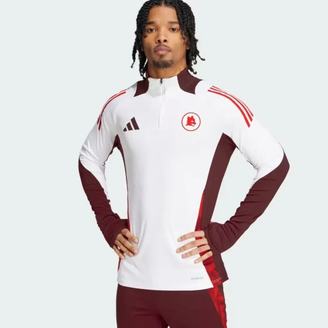 Outlet half-zip training sweatshirt, White Sweatshirts