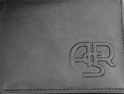 Fashion ASR classic genuine leather wallet, Men, Black Wallets