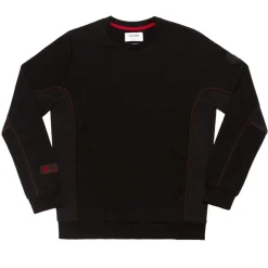 Flash Sale ASR logo cotton crewneck sweatshirt, Men, Black Sweatshirts