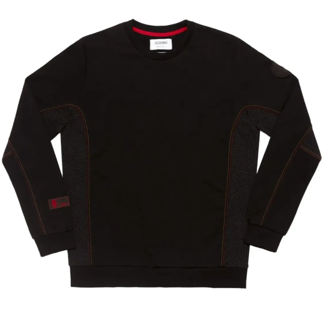 Flash Sale ASR logo cotton crewneck sweatshirt, Men, Black Sweatshirts
