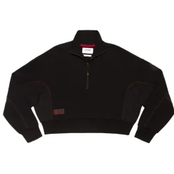 Discount ASR logo cropped sweatshirt, Women, Black Women Sweatshirts