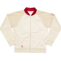 Cheap ASR logo track jacket, Men, White Cream Jackets