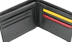 Best Sale Lupetto logo genuine leather wallet, Men, Black Wallets