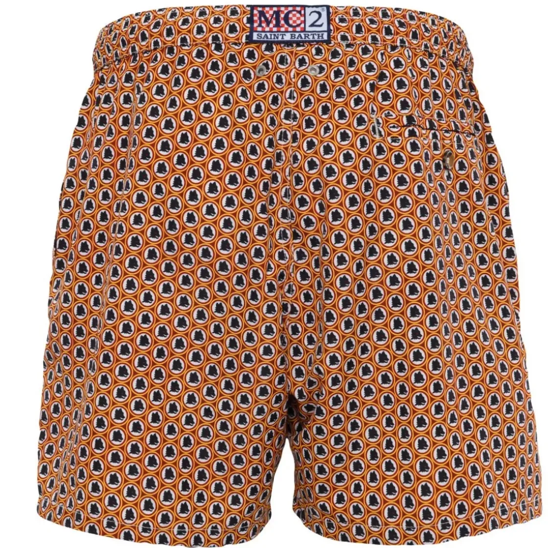 Cheap Saint Barth Wolf Cub Logo Swimsuit Micro Fantasy, Man, Orange Beach & Pool|Beachwear