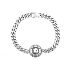 Shop Snake Chain Bracelet X Nove25 Lupa, Unisex, Sterling Silver Jewellery