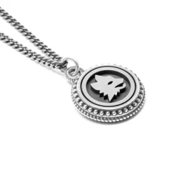 Cheap Snake Chain Necklace X Nove25 Lupa Pendant, Unisex, Sterling Silver Jewellery